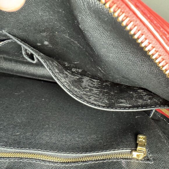 LOUIS VUITTON Porte-Documents Voyage Red Epi Leather Briefcase Bag - Picture 12 of 13